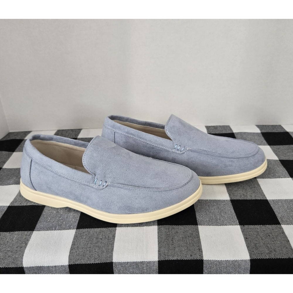 Old Money Brand ‎ Men's Loafers Blue Suede Casual Shoes Slip On Men's Size 6